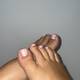 pink nail polish feet